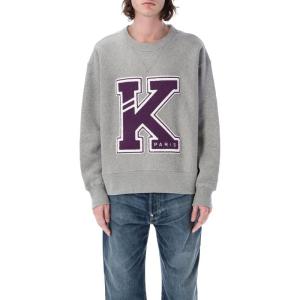 高田贤三(Kenzo)纯棉拼色运动风学院风宽松套头卫衣男