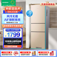 容声(Ronshen)251升冰箱无霜三门冰箱风冷节能家用电脑控温中门宽幅变温三开门电冰箱省电BCD-251WKD1NY