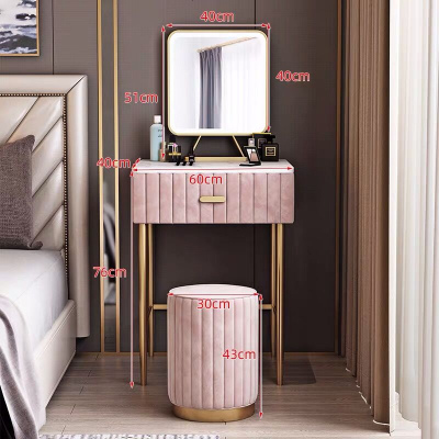 北欧大理石面梳妆台简约卧室迷你化妆台现代小户型网红ins化妆桌