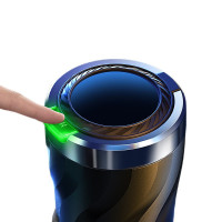 车载烟灰缸汽车通用个性多功能夜光开盖按键烟灰缸可家用