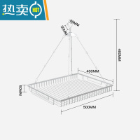 敬平晒衣篮晾衣网黑色晾衣架多夹子毛衣内衣防变形平铺兜凉晒袜子器 升级全铝材质/单层/优雅银/淋雨不生锈/