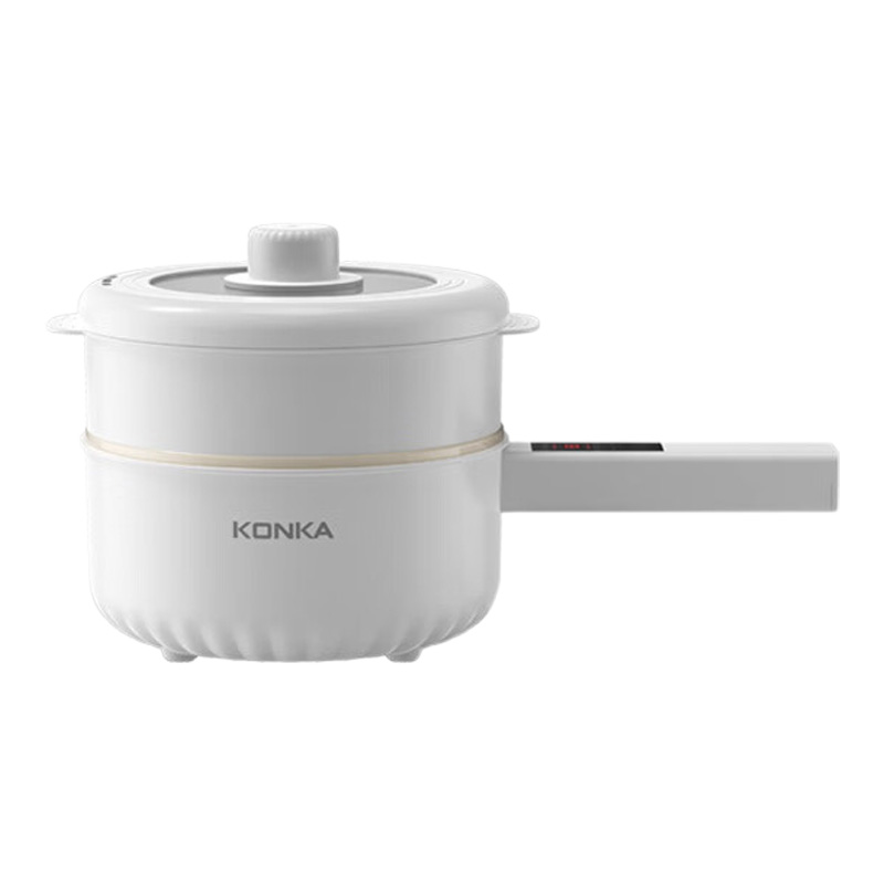 康佳电煮锅1.6L长手柄设计蒸煮一体KDZG-7124E-W