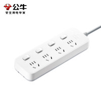 公牛 新国标插座/插线板/插排/排插/接线板/拖线板全长1.8米 4位独立开关 GN-S1043