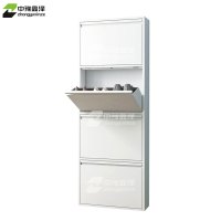 中豫鑫泽 ZYXZ4022019 钢制翻斗鞋柜简约现代收纳柜白色四斗
