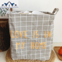 新款收口方形高束口收纳筐脏衣篮带盖有盖衣物玩具整理箱 三维工匠收纳篮