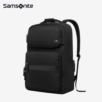 新秀丽(Samsonite)双肩包 电脑包男士商务通勤背包 BY4*09001 黑色