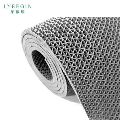 莱依瑾 LYEEGIN S型镂空地垫 灰色宽1.8m(厚5.5mm) 米
