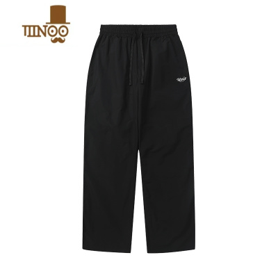 YANXU运动梭织长裤男美式篮球复古休闲宽松直筒阔腿裤[舒阔]