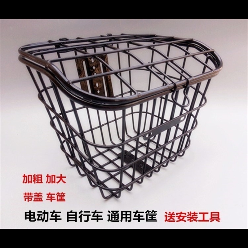 带盖子盖子自行车篓网蓝有盖挂篮挂筐电车车娄内包前置后用自