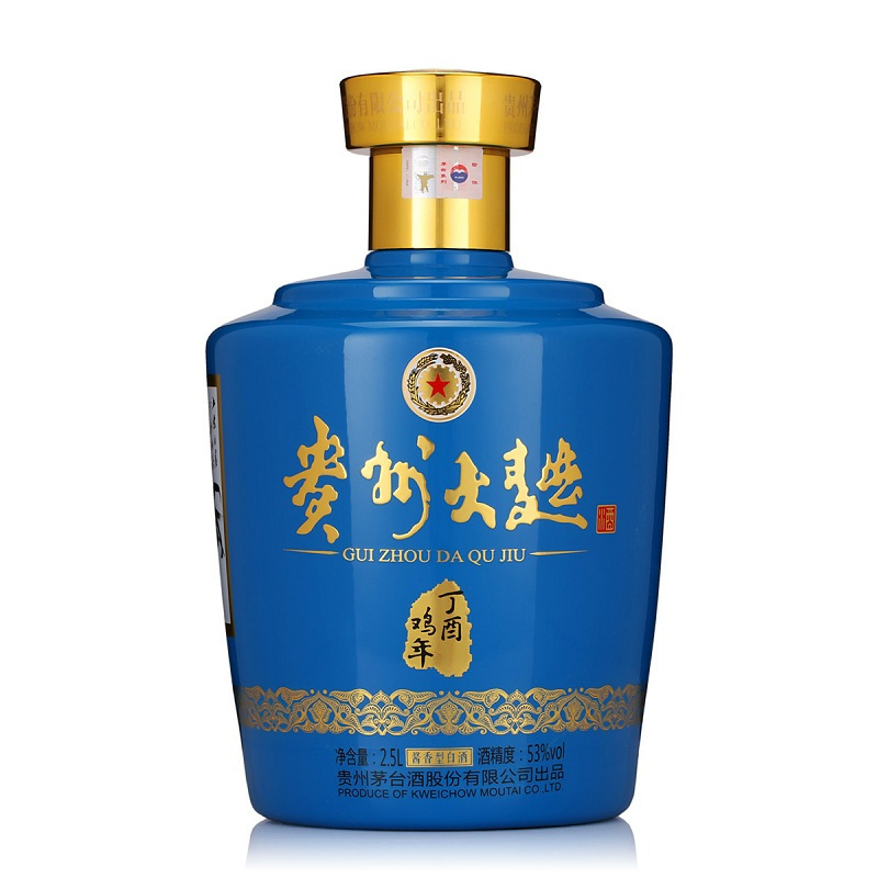 贵州茅台酒股份有限公司出品 贵州大曲鸡年 大坛酒 53度酱香型白酒 2.5L单瓶装收藏摆柜