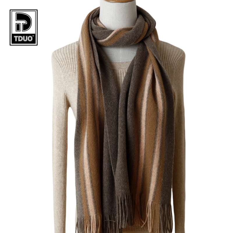 TDUO条纹针织羊毛围巾CC26 条