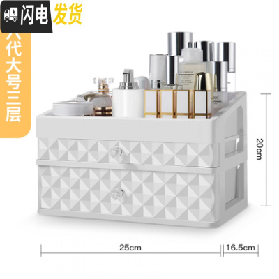 三维工匠桌面化妆品收纳盒首饰整理学生护肤品梳妆宿舍整理置物架家用简约