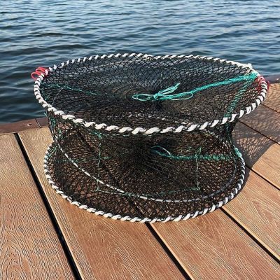 神斧螃蟹笼子海用蟹笼捕蟹笼蟹笼海用折叠蟹笼海用圆形弹簧笼蟹网捕蟹
