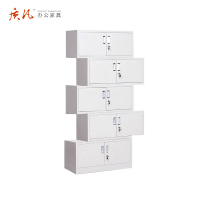 苏宁 质凡 办公家具 分五节文件柜储物柜带锁多门柜/ZF-WJG016/850*360*1950
