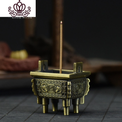 封后香炉鼎供佛仿古迷你家用香薰炉小号供奉藏香线香炉香插青铜色（小号）香薰灯炉/器具