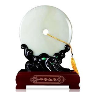 家柏饰(CORATED)平安如意玉石平安扣摆件家居客厅酒柜橱窗玄关电视柜装饰品摆设