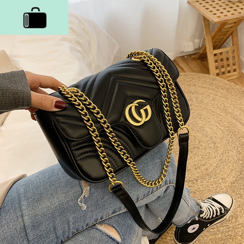 ins超火质感菱格包包女经典小众chic链条包潮软皮单肩斜跨网红包NEW LAKE女士单肩包