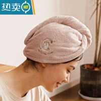 敬平吸水加厚可爱速干干发帽 洗擦头发毛巾女韩国浴帽包头器巾 [升级加厚]月亮兔粉