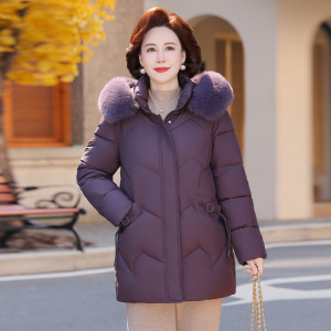 气质加绒冬装妈妈装棉衣40岁冬季保暖棉服女中老年人衣服大毛领女