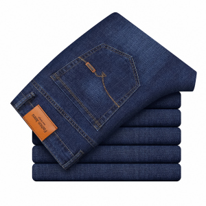 金盾(KIN DON)男士牛仔裤男宽松直筒弹力休闲男裤秋冬季百搭大码长裤子男装