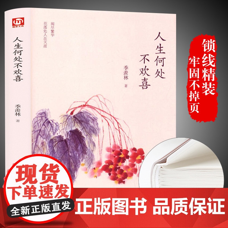 季羡林散文集精选 人生何处不欢喜 中国现当代文学书籍 青少年课外阅读 文学随笔散文 感悟成长智慧人生课外读本FG