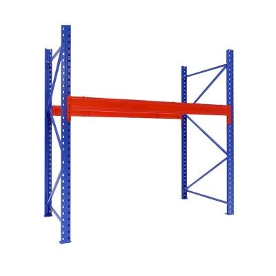 臻远 ZY4121411重型货架仓储高位货架单层称重2000kg 蓝橘色主架1层