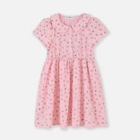 [1件3.5折价:53.2元]铅笔俱乐部2025夏装新款女童连衣裙儿童格子印花裙中大童甜美裙子