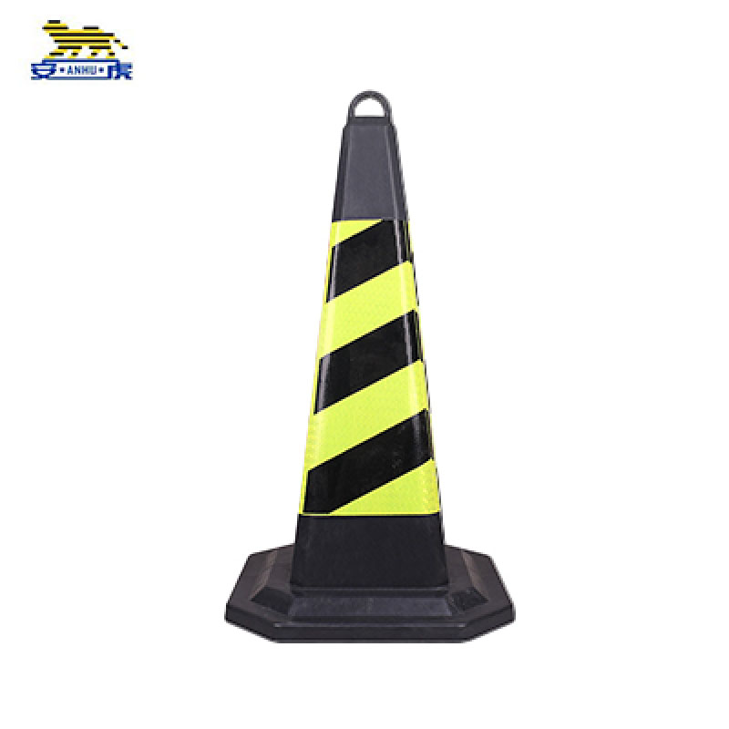 安虎 橡胶路锥 6斤黄黑条纹 个