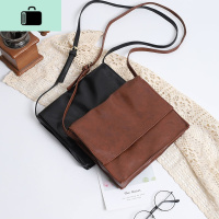 简约百搭软皮女韩版小皮包包森系大容量复古日系学生单肩斜挎小包NEW LAKE女斜挎包