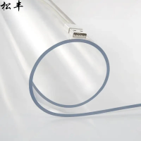 松丰 PVC透明软玻璃桌布桌垫塑料软板水晶板餐桌布 厚2mm*幅宽80cm 米