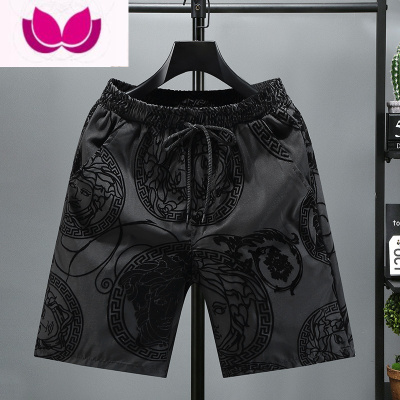 七斓潮牌植绒短裤男夏季薄款五分裤外穿大裤衩休闲速干外穿中裤沙滩裤