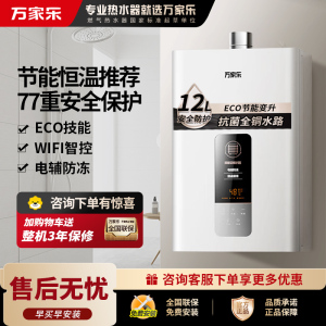 万家乐JSQ24-12DP1(F)燃气热水器12L家用 智能恒温强排 ECO节能变升 液化气