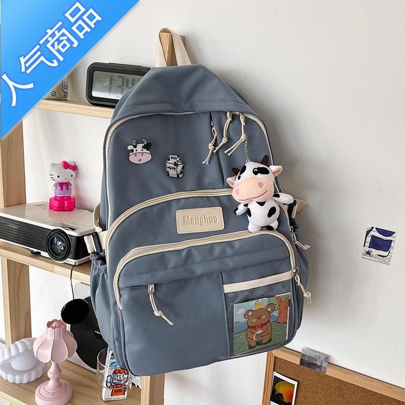 FENGHOU书包韩版原宿ulzzang高中学生大容量女初中生ins学院双肩包潮学生书包