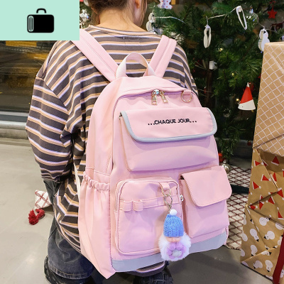 初中生书包女韩版高中学生原宿ulzzang少女ins风大学生双肩包背包NEW LAKE