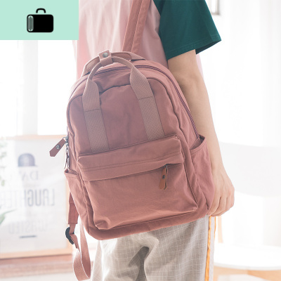 2020ins超火日系简约大学生双肩包时尚韩版初高中校园背包书包女NEW LAKE