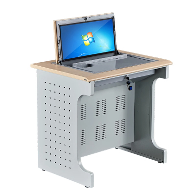 合祥源 翻转桌单人培训桌多媒体机房嵌入式教职桌 800*600*750mm/张