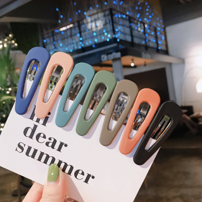 10只装简约磨砂一字夹质感边夹刘海夹ins洛滑少女发夹镂空水滴款（7只装）莫迪兰系