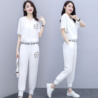 再说夏天运动服套装女2021年夏时尚短袖休闲两件套