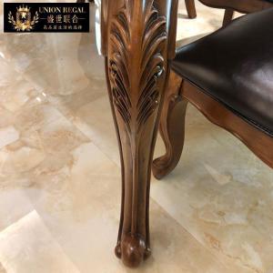 森美人美式大理石餐桌椅组合欧式长方形实木吃饭桌台家用简约风格餐厅
