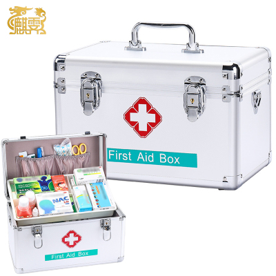 麒霁 铝合金收纳药箱 大号14寸 AG003