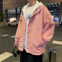 SUNTEK假两件夹克男春季韩版潮流宽松学生帅气外套潮牌港风百搭休闲上衣夹克