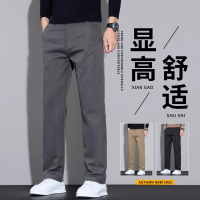 商务休闲裤男士春秋新款潮牌修身直筒西裤百搭运动长裤子秋季