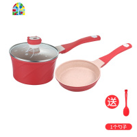 宝宝辅食小奶锅婴儿迪迪尼卡多功能煎煮一体不粘锅 FENGHOU 蓝色萌熊煎锅+煮锅18CM+蒸屉