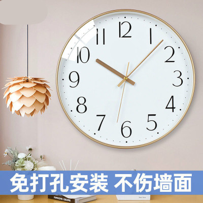 铭侣挂钟客厅客厅家用钟表挂钟静音装饰时钟时尚现代简约卧室轻奢石英钟