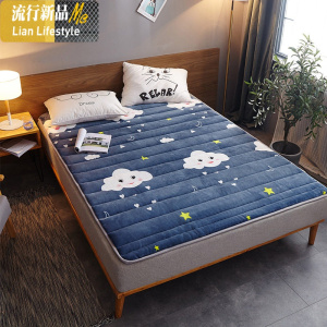 两面用床垫冬天毛绒软垫1.8米x2加厚保暖珊瑚绒铺床垫子绒面防滑 三维工匠