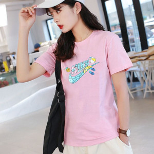 NIKE耐克女装品牌LOGO女子休闲运动圆领短袖T恤CI1130-663 D