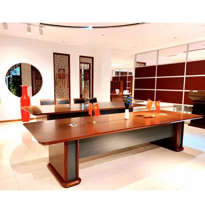 匡大会议桌3.8米会议桌轻奢风H1719-3800F(3800W*1600D*780H)