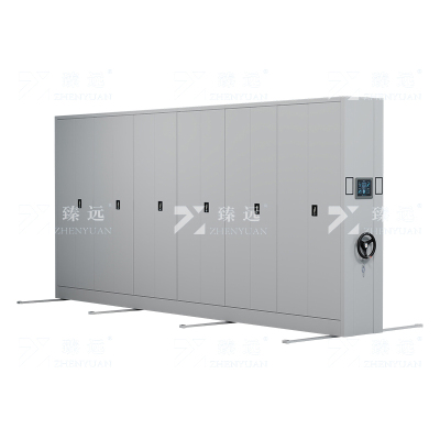 臻远ZY-MJJA-41 智能密集架移动式档案柜钢制轨道智能密集柜 通门 一列6组