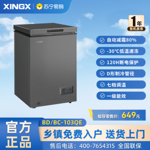 星星(XINGX) 103升家用小型冰箱保鲜冷冻转化柜 自动减霜冰柜冷藏冷冻囤货冷柜 BD/BC-103QE