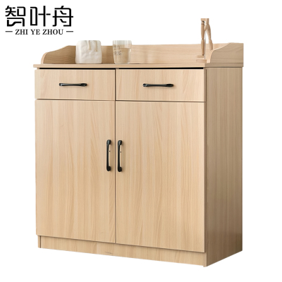 智叶舟木质茶水柜80*40*90cm台